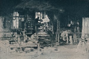 The Workshop, Stirling, 1905. av David Young Cameron