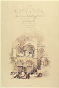 Tittelside fra bind I av Det hellige land, gravert av Louis Haghe (1806-85) utgitt i London, 1842 av David after Roberts