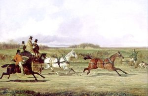 En jeger som passerer en tandem med en sportsmann av en stil