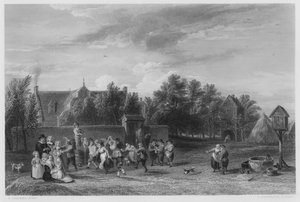 Landsbyfesten, fra bildet i Royal Collection (gravering)