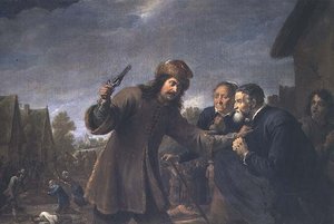 Angrep på en landsby, 1648 av David Teniers the Younger