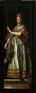Sognekirke (Vår Frues sognekirke). Interiør. maleri. triptisk. David Teniers den eldste. Bakre ende. Christiana. av David Teniers the Younger