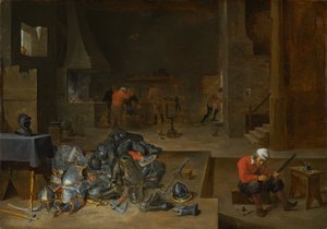The Armorers Shop, ca. 1640-1645 av David Teniers the Younger