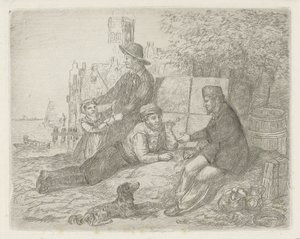 Figurer ved vannkanten av David van der Kellen