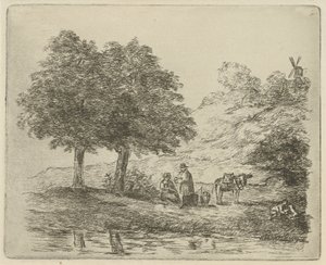 Landskap med familie av David van der Kellen