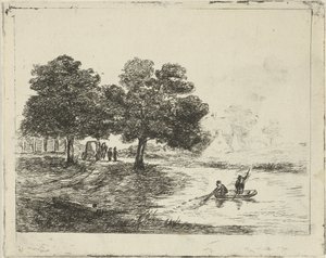 Landskap med fiskere av David van der Kellen