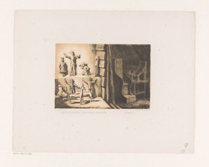 Idoler av mennesker og dyr og to seter Hellige dyr og gude statuer; Seter (tittel på objekt) av David van der Kellen