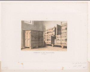 Skap, 1100-tallet Krymper i en kappe for verdisaker. (1100-tallet) (tittel på objekt) av David van der Kellen
