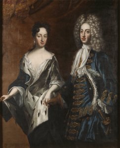Frederic IV de Holstein Gottorp et Edwige Sophie de Suede - Frederick IV (1671-1702), hertug av Holstein-Gottorp og hertuginne Hedvig Sophia (1681-1708), av Krafft, David, von (1655-1724). Olje på lerret av David von Krafft