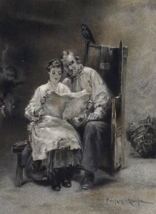 News of the Prodigal (farge litho) av Davidson Knowles