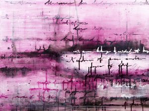 Rosa skrift – abstrakt av Deb Chaney