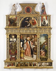 Polyptych of Sant Ivo, ca. 1520 (tempera om bord, antikk ramme)