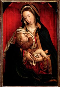 "" Jomfru og barn"" Jomfru Maria som ammer Jesus