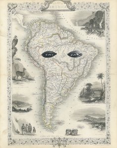 Colonial South America, 2017 (papirkuttet collage)