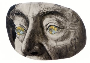 Globe eyes, 2016 (collage)