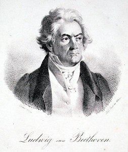 Ludwig van Beethoven (1770-1827) 1824 (lito) av Deker Deker