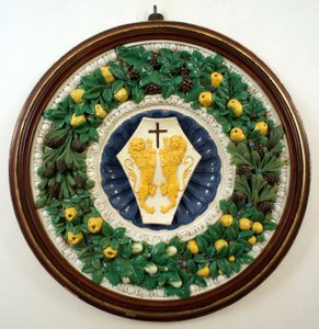 Våpenskjold fra familien til Lotteringhi della Stufa av Della Robbia (workshop of)