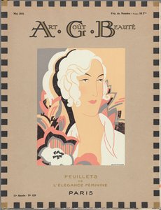 The Fashion Magazine as Temptress Art - Taste - Beauty, Leaflets of Feminine Elegance, mai 1931, nr. 129, 11. år (tittel på objekt) av Delovincourt