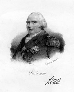 Louis XVIII, konge av Frankrike, 1800-tallet.
