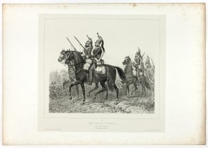 11. dragoner fremrykk, fra Memories of Italy: Rome Expedition av Denis Auguste Marie Raffet