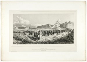Batteri nr.14, fra Souvenirs of Italy: Roma Expedition av Denis Auguste Marie Raffet