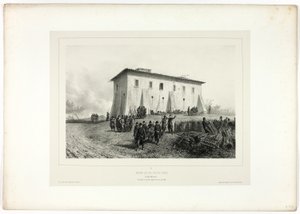 House of Six Green Shutters, fra Memories of Italy: Expedition from Roma av Denis Auguste Marie Raffet