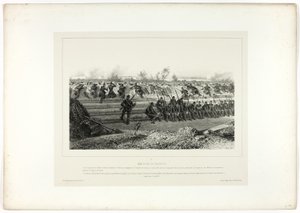 Lett infanteri-bakhold, fra Souvenirs of Italy: Roma Expedition av Denis Auguste Marie Raffet