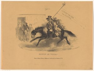 Postillion på hesteryggen Endelig le voila! (tittel på objekt) Album fra 1836 (serietittel på objekt) av Denis Auguste Marie Raffet