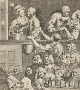Det leende publikum, ca. 1800.