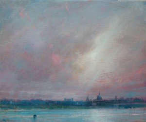 St Paul's Skyline, 2017 (Olje på lerret)