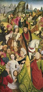 Saint Veronica og en gruppe riddere