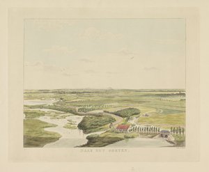 Utsikt over landskapet øst for Nijmegen Mot øst (tittel på objekt) Severdigheter rundt byen Nijmegen (serietittel) Geldersch panorama eller rund utsikt over livet tegnet på belvedere i Nymegen (serietittel)