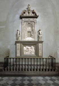 Marmortabernaklet av Desiderio da Settignano (ca. 1430-1464) (Sakramentalteret, marmortabernaklet) 1461 Firenze, San Lorenzo-kirken (kirken St. Lawrence) Italia
