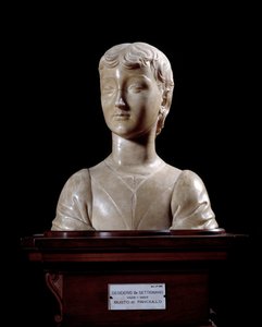 Ung mann Skulptur av Desiderio da Settignano (ca.1430-1464) 1450-1455 Dim 40x34,5 cm Firenze, Bargello nasjonalmuseum av Desiderio da Settignano