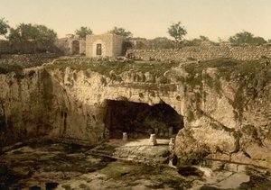 Kongenes graver, Jerusalem, Det hellige land, ca. 1890-c. 1900 (fotokromtrykk)