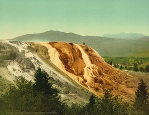 Jupiter Terrace, Yellowstone Park, ca. 1902 (photochrom)