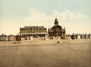 Strand og kasino, Calais, Frankrike, ca. 1900 av Detroit Publishing Co.