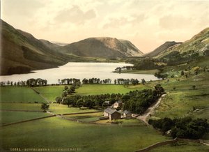 Buttermere og Crummock Water, Lake District, England, ca. 1900 av Detroit Publishing Co.