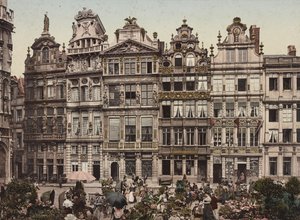 Grand Place, Brussel, ca. 1900 av Detroit Publishing Co.