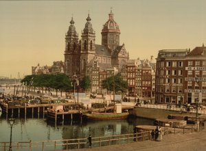 Nicholas-kirken, Amsterdam, 1890-90 av Detroit Publishing Co.