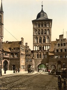 Tower Arch, Lubeck, Tyskland, ca. 1900 av Detroit Publishing Co.