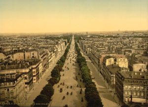 Avenue des Champs-Élysées, Paris, ca. 1890-1900 (fotokrom) av Detroit Publishing Co.