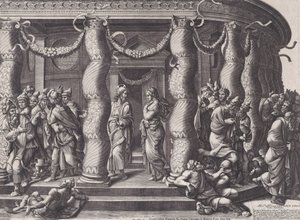 Kristus og kvinnen tatt i utroskap, 1575 utgitt på nytt 1613.