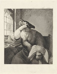 Gammel mann ved vinduet