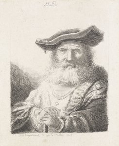 Gammel mann med beret av Diederik Jan Singendonck