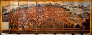 Byen Mexico, ca 1690. av Diego Correa