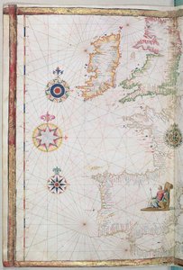 De britiske øyer og Iberia, detalj fra et verdensatlas, 1565