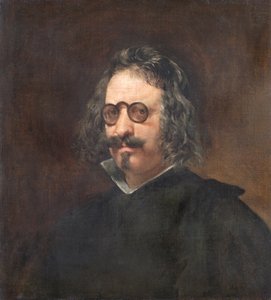 Francisco Gomez de Quevedo y Villegas av Diego Rodriguez de Silva (studio of) Velazquez