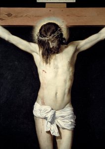 Kristus korsfester detalj. Maleri av Diego Rodriguez de Silva y Velasquez (1599-1660) av Diego Velázquez