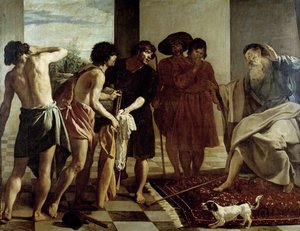 Jacob mottar tunikaen til Giuseppe av Diego Rodriguez de Silva y Velazquez